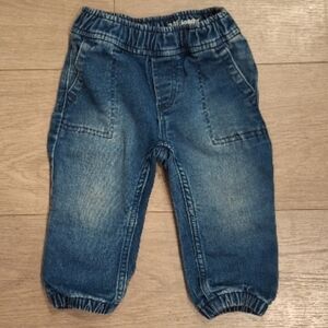 3/$30 Baby GAP Denim Joggers 12-18 months